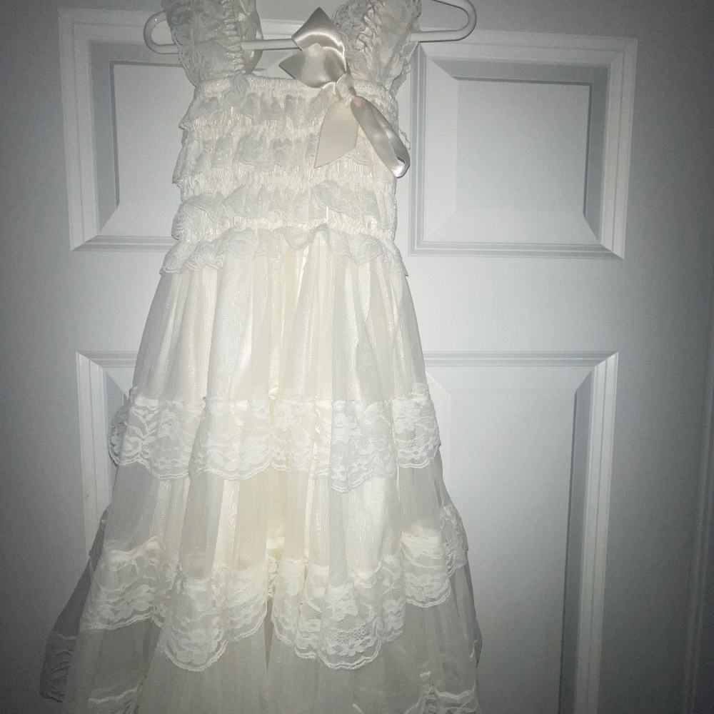 Lace Flower Rustic Girls Dress